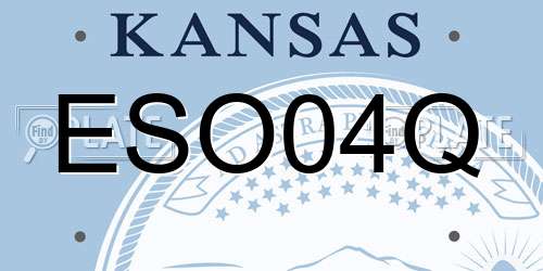 ESO04Q Kansas License Plate