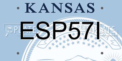 ESP57I Kansas License Plate