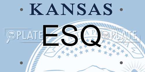 ESQ Kansas License Plate
