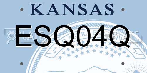 ESQ04Q Kansas License Plate