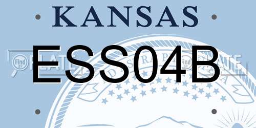 ESS04B Kansas License Plate