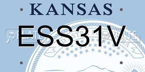 ESS31V Kansas License Plate