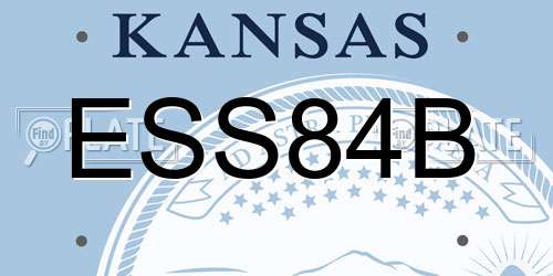 ESS84B Kansas License Plate