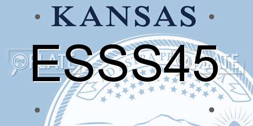 ESSS45 Kansas License Plate
