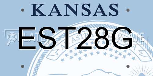 EST28G Kansas License Plate