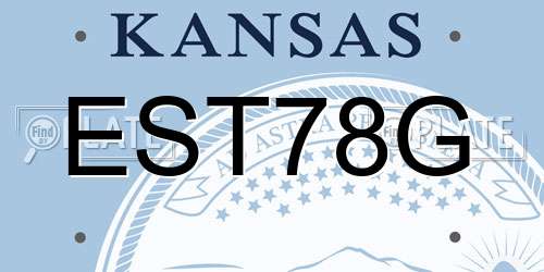 EST78G Kansas License Plate