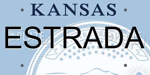 ESTRADA Kansas License Plate