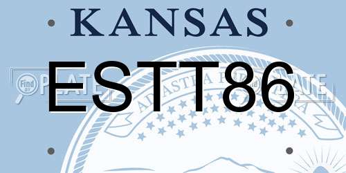 ESTT86 Kansas License Plate