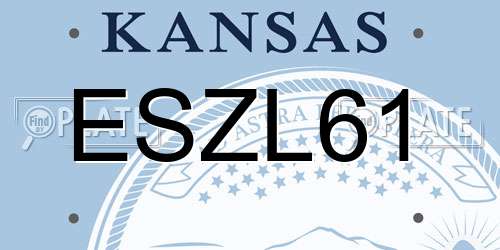 ESZL61 Kansas License Plate