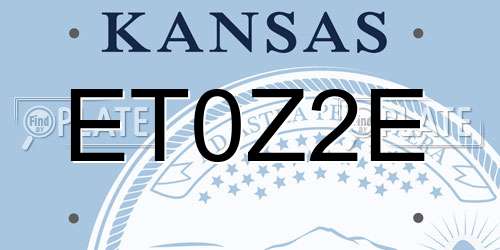 ET0Z2E Kansas License Plate