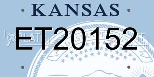 ET20152 Kansas License Plate