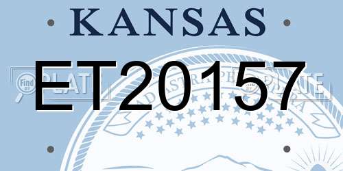 ET20157 Kansas License Plate