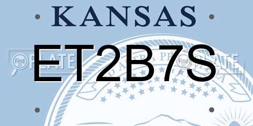 ET2B7S Kansas License Plate