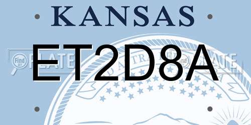 ET2D8A Kansas License Plate