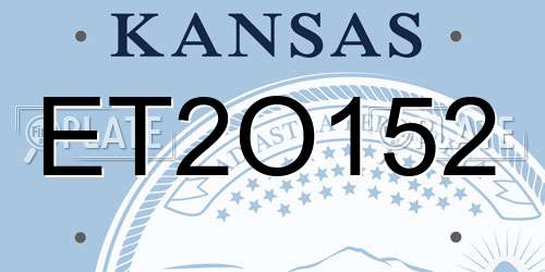 ET2O152 Kansas License Plate