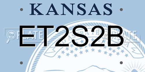 ET2S2B Kansas License Plate