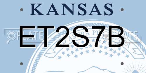 ET2S7B Kansas License Plate