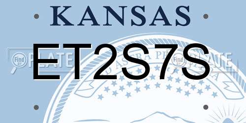 ET2S7S Kansas License Plate