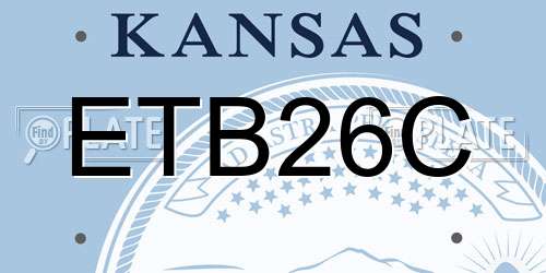 ETB26C Kansas License Plate