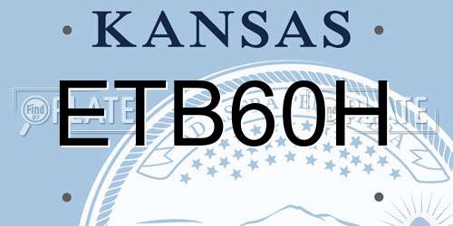 ETB60H Kansas License Plate