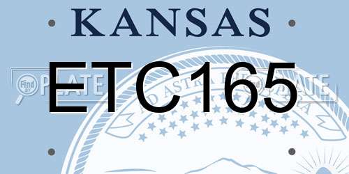 ETC165 Kansas License Plate