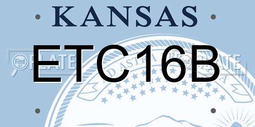 ETC16B Kansas License Plate