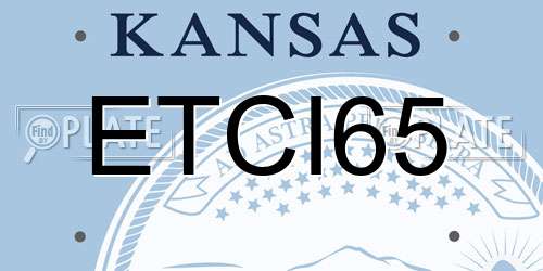 ETCI65 Kansas License Plate