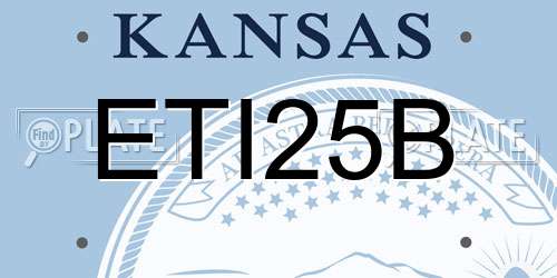 ETI25B Kansas License Plate