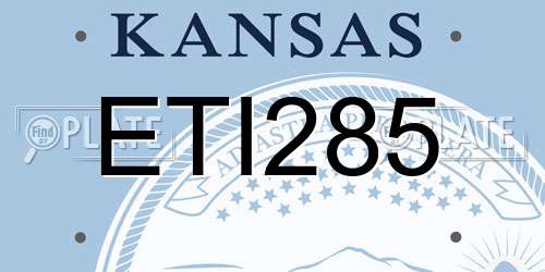 ETI285 Kansas License Plate