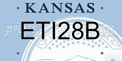 ETI28B Kansas License Plate