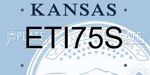 ETI75S Kansas License Plate