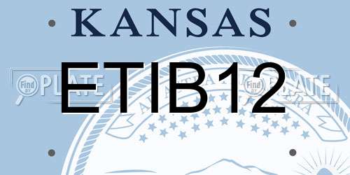 ETIB12 Kansas License Plate