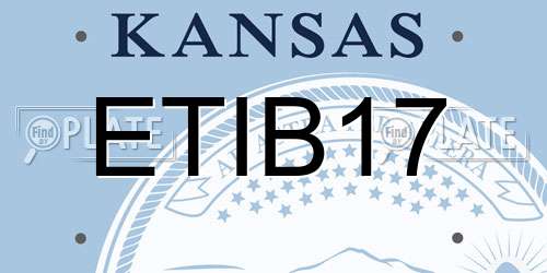 ETIB17 Kansas License Plate