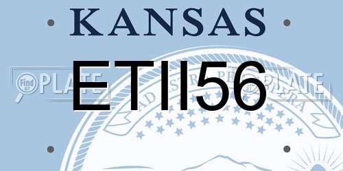 ETII56 Kansas License Plate