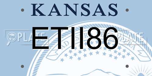 ETII86 Kansas License Plate
