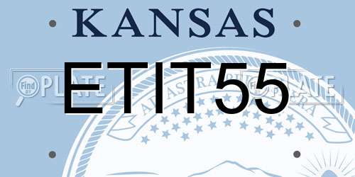 ETIT55 Kansas License Plate