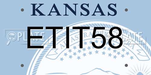 ETIT58 Kansas License Plate