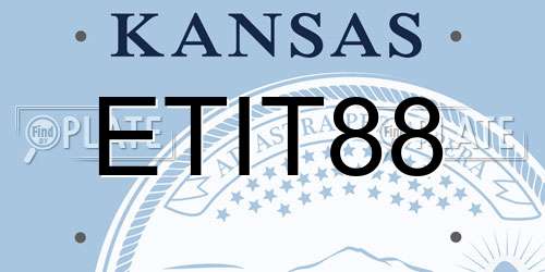 ETIT88 Kansas License Plate