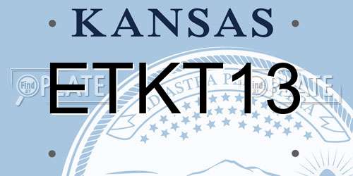 ETKT13 Kansas License Plate