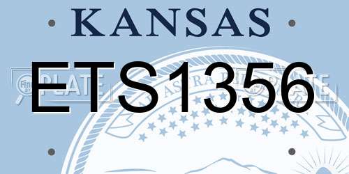 ETS1356 Kansas License Plate