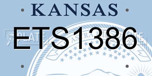 ETS1386 Kansas License Plate