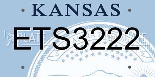 ETS3222 Kansas License Plate