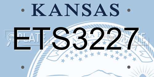 ETS3227 Kansas License Plate