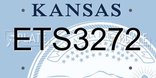 ETS3272 Kansas License Plate