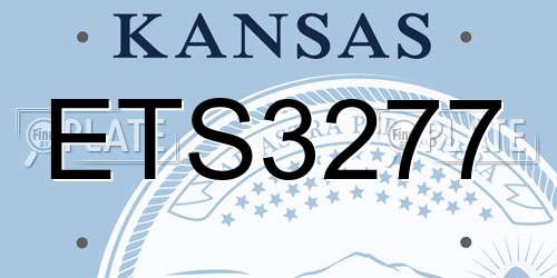 ETS3277 Kansas License Plate