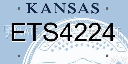 ETS4224 Kansas License Plate
