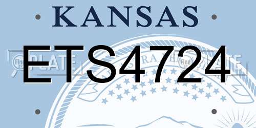 ETS4724 Kansas License Plate