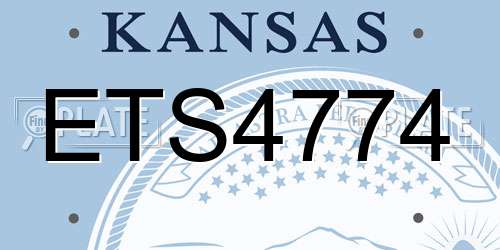 ETS4774 Kansas License Plate