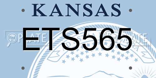 ETS565 Kansas License Plate