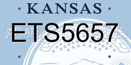 ETS5657 Kansas License Plate
